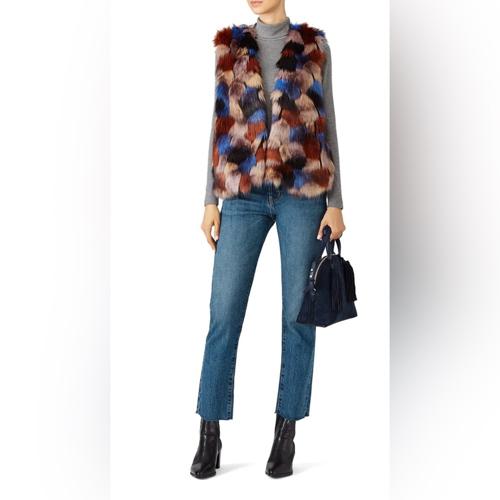 Waverly Grey Faux Fur Vest